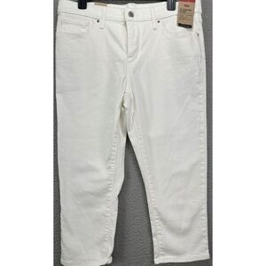 Levis 311 Jeans Womens 32 White Shaping Skinny Capris Mid Rise‎ Denim Pants NEW
